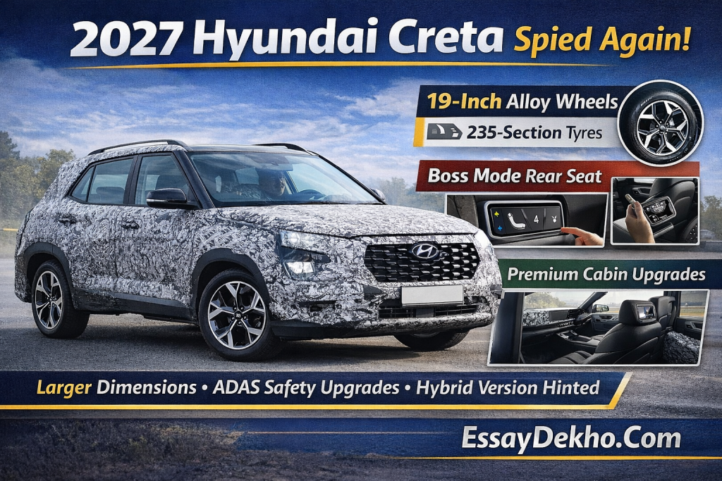 2027 Hyundai Creta Spied Again – 19-Inch Wheels, Boss Mode Seats & Premium Cabin Upgrades