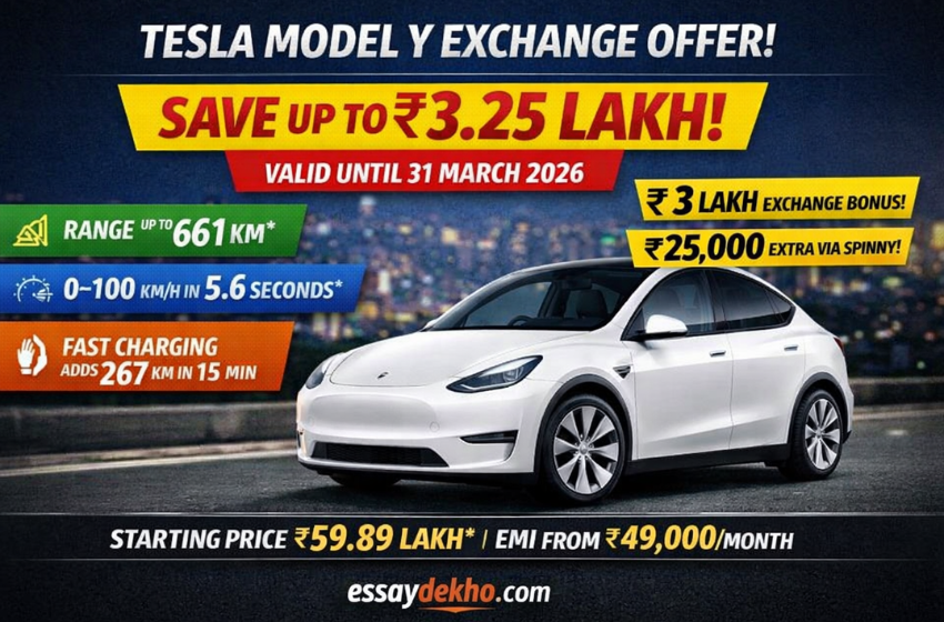 Tesla Model Y Now Available With Massive ₹3.25 Lakh Exchange Offer
