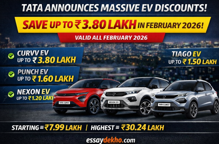 Tata Offers Massive EV Discounts Up To ₹3.80 Lakh In February 2026