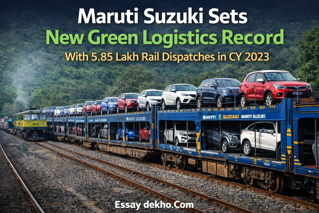 Maruti Suzuki Sets New Green Logistics Record With 5.85 Lakh Rail Dispatches in CY 2025