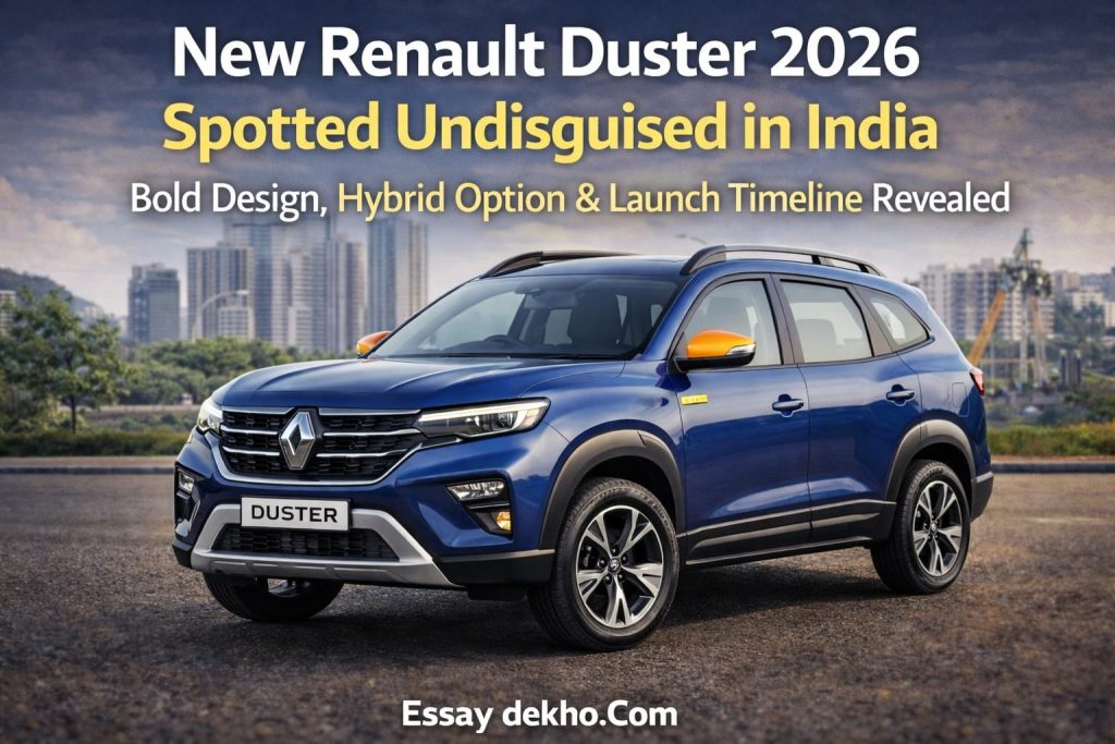 New Renault Duster 2026 Spotted Undisguised in India – Bold Design, Hybrid Option & Launch Timeline Revealed