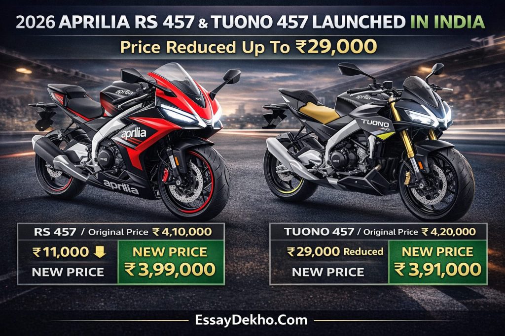 2026 Aprilia RS 457 & Tuono 457 Launched In India – Price Reduced Up To ₹29,000