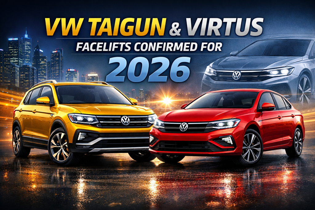 VW Taigun & Virtus Facelifts Confirmed for 2026