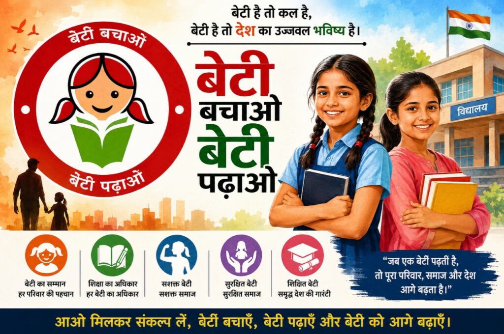 बेटी बचाओ बेटी पढ़ाओ पर निबंध – योजना का महत्व, उद्देश्य और महिला सशक्तिकरण